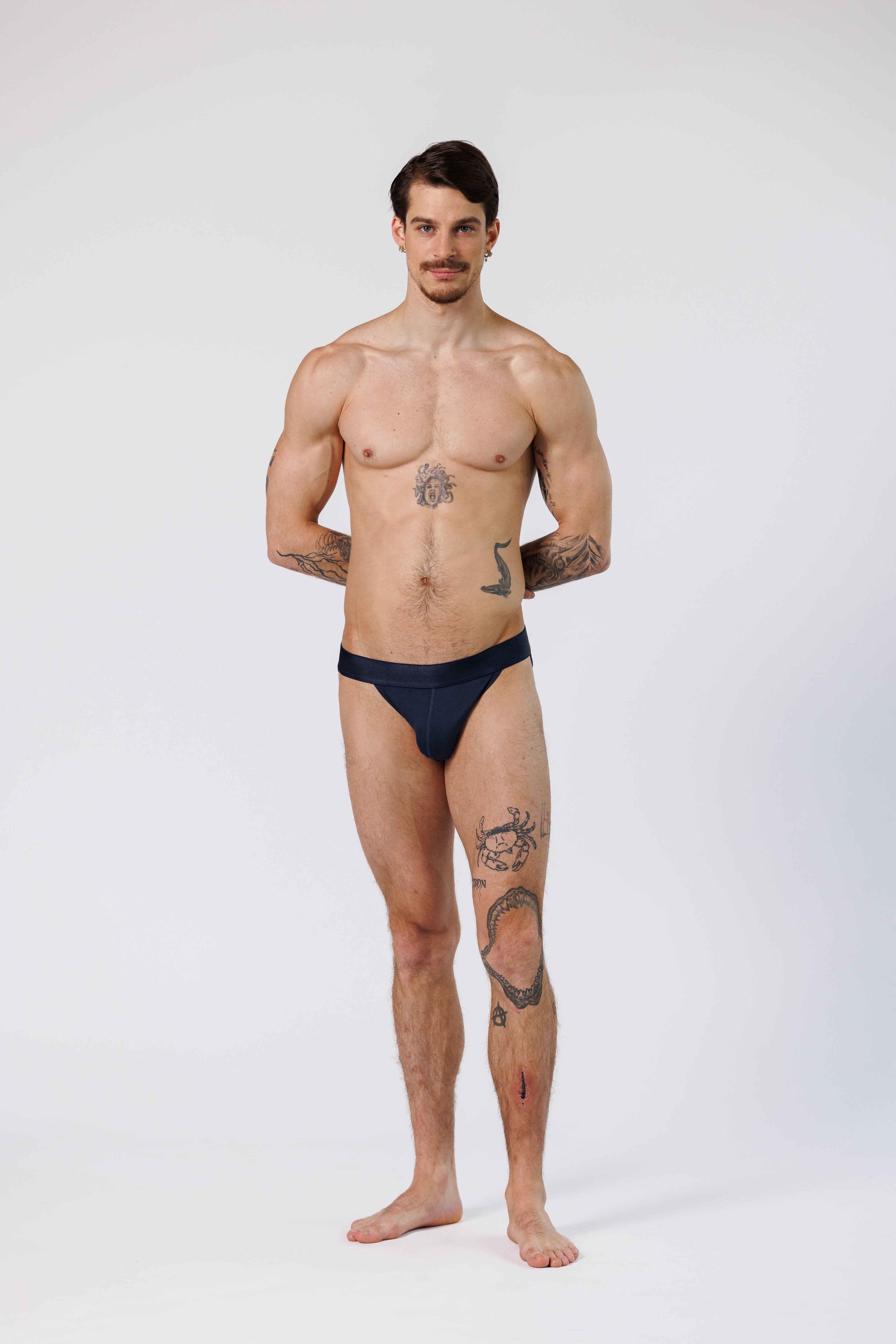 SQUAT BRIEFS MONOCHROME BLUE - 30% OFF