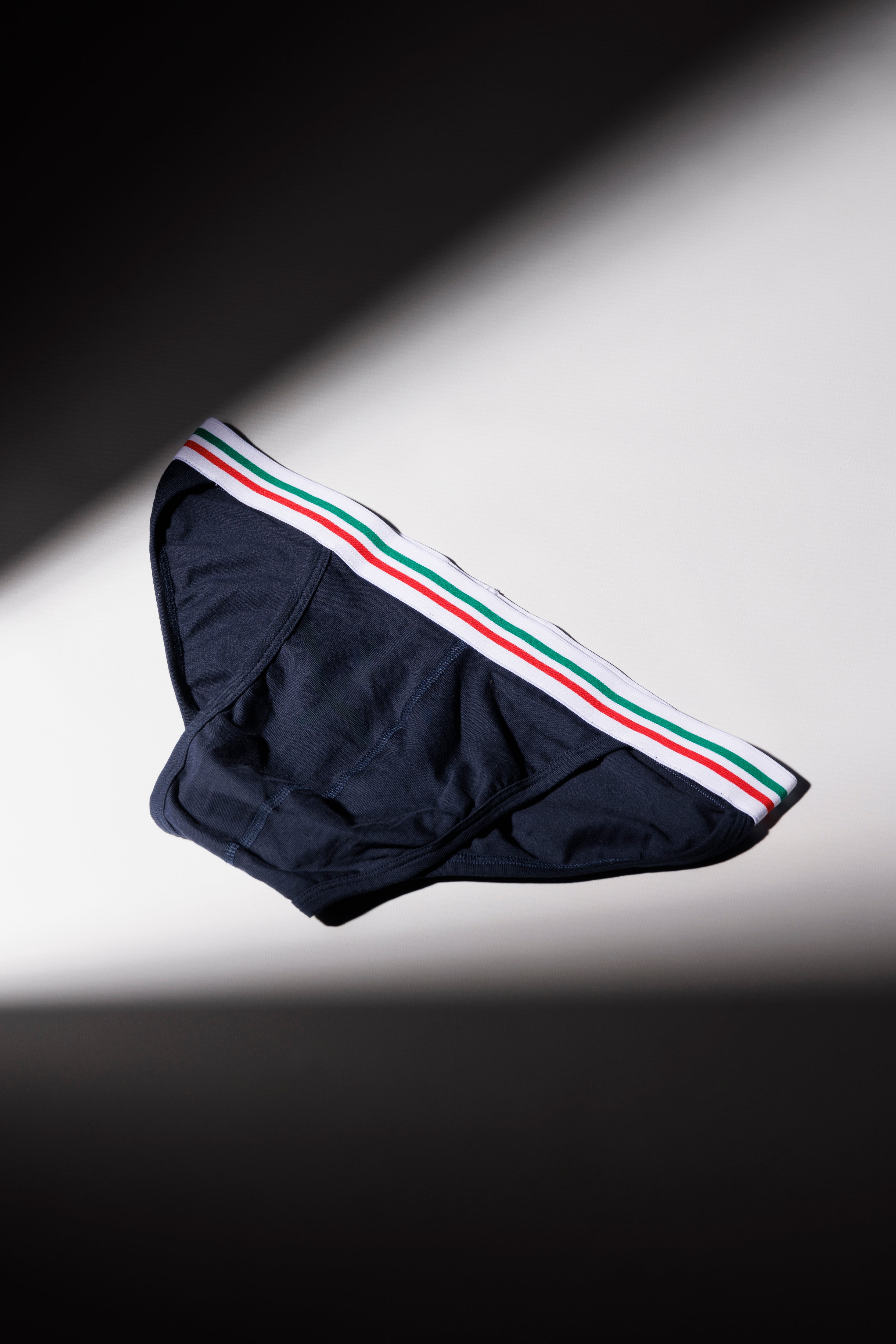 SQUAT BRIEFS TRICOLOR BLUE