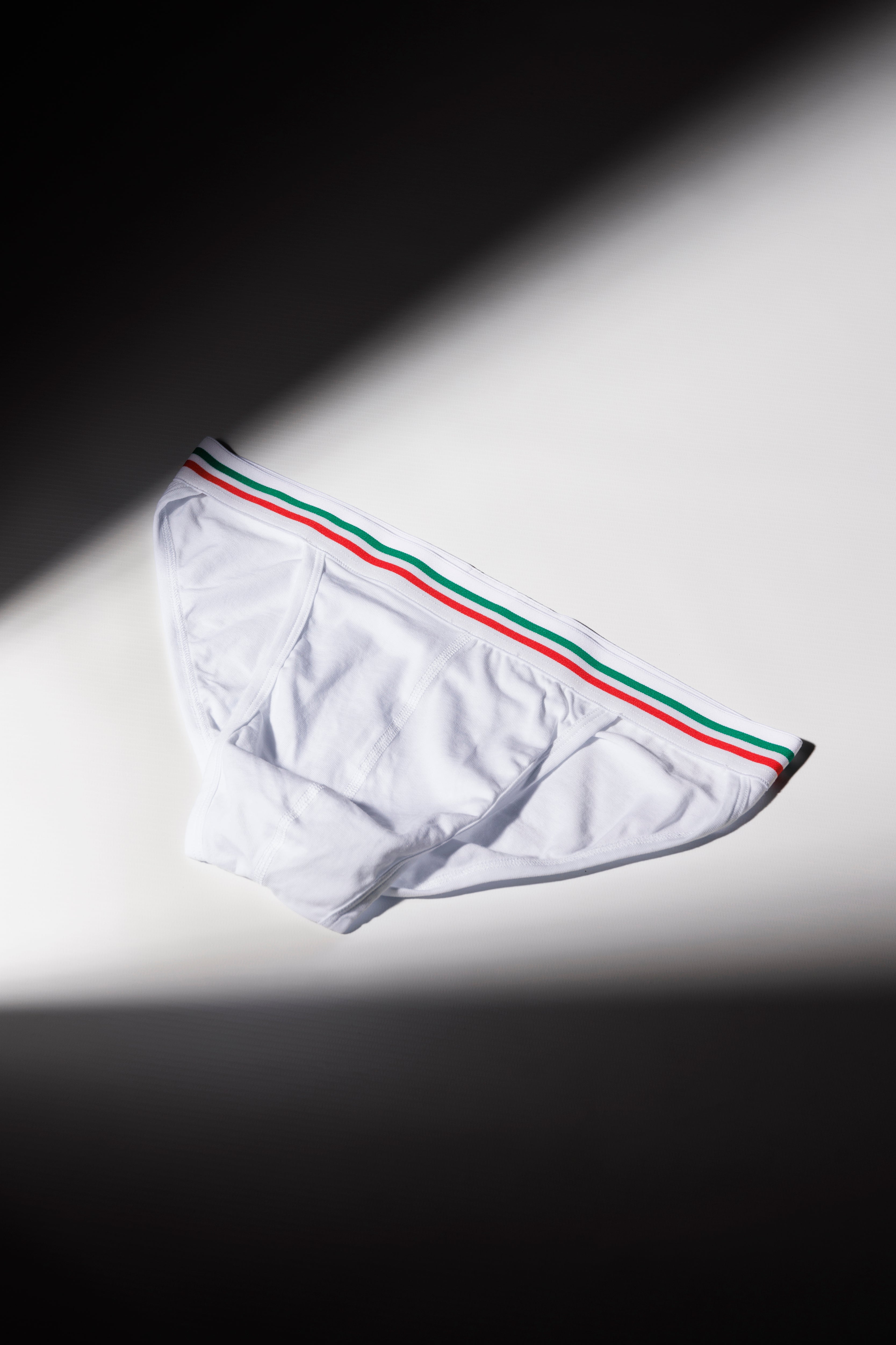 SQUAT BRIEFS TRICOLOR WHITE