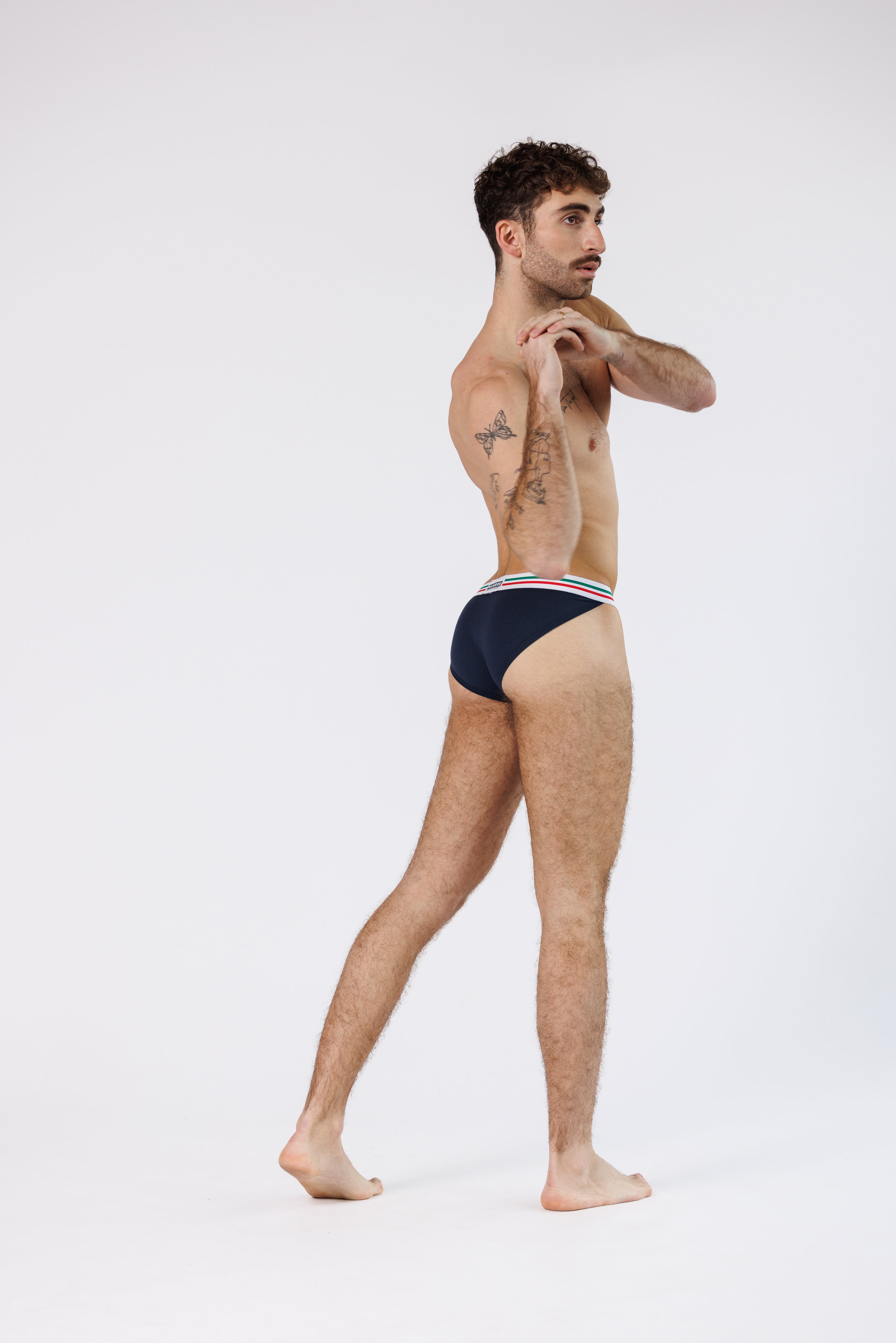 SQUAT BRIEFS TRICOLOR BLUE