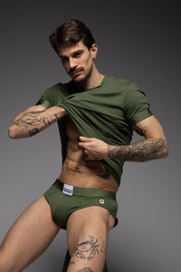 BRIEFS MONOCHROME GREEN