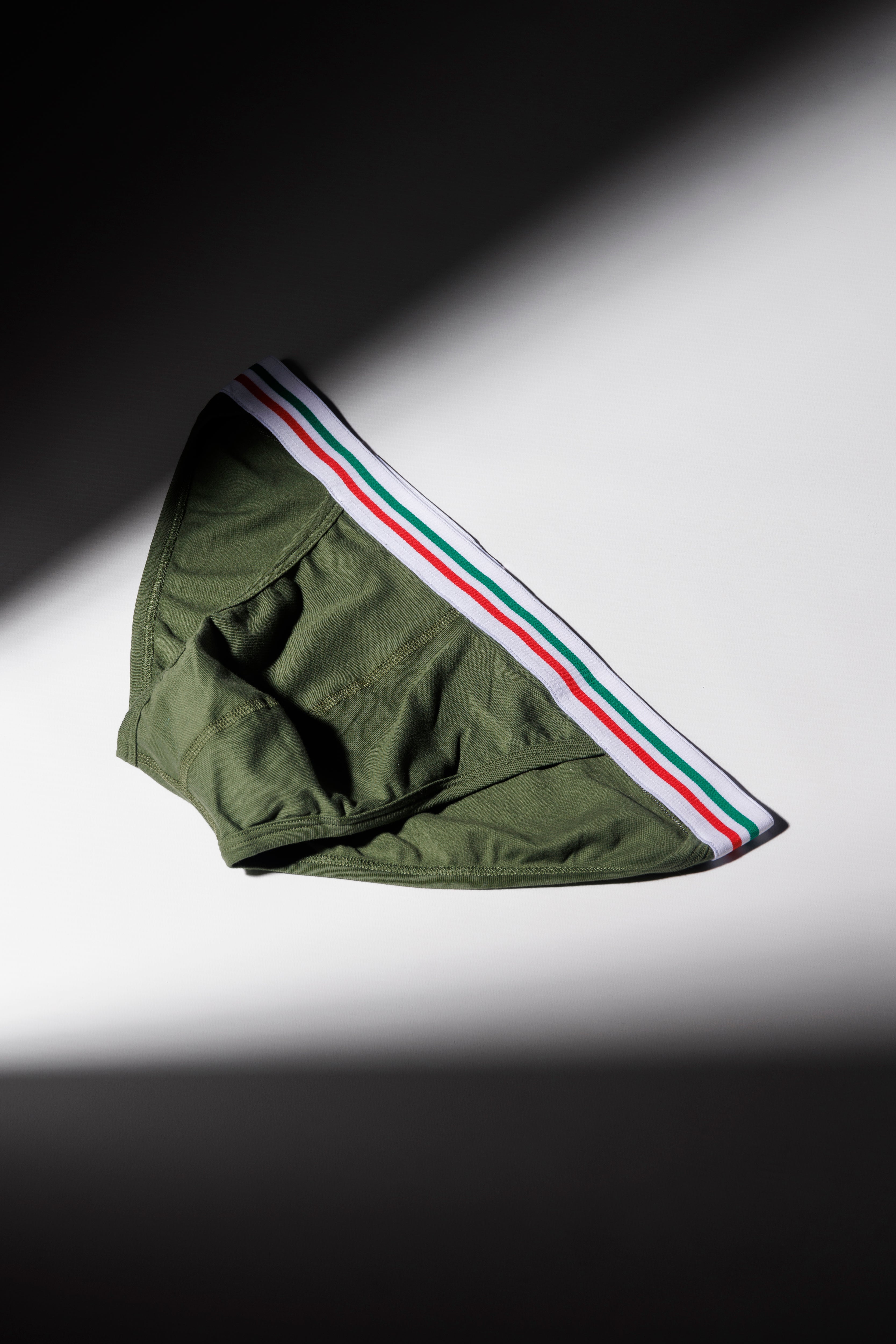 SQUAT BRIEFS TRICOLOR GREEN