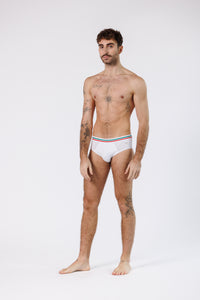 BRIEFS TRICOLOR WHITE