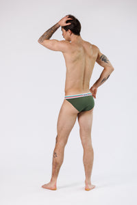 SQUAT BRIEFS TRICOLOR GREEN