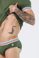 PACK T-SHIRT + BRIEFS TRICOLOR GREEN